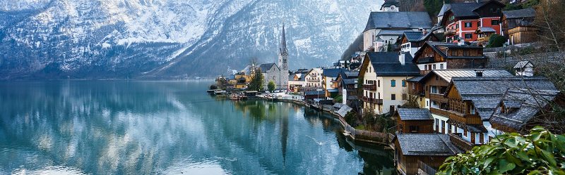 houses near mountain