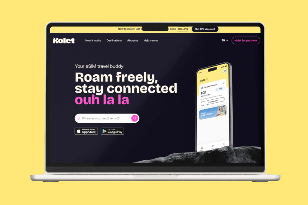 Kolet laptop screen